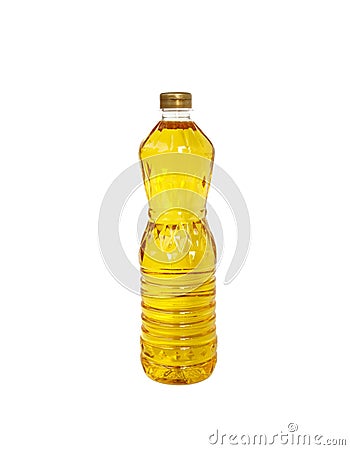 Bottle of Palm kernel Cooking Oil, isolated on white Stock Photo