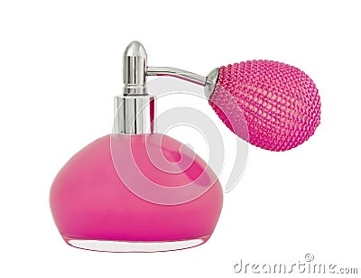 Bottle of perfume isolated on the white Stock Photo