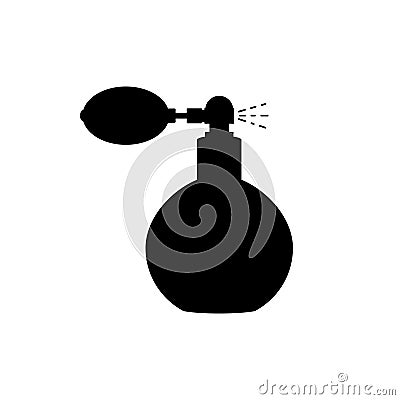 Bottle of perfume. Silhouette of perfume bottle. Fragrance bottle icon Vector Illustration