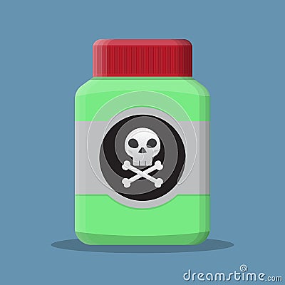 Bottle of poison icon. Stock Photo