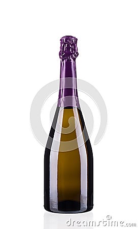 Bottle of red champagne Stock Photo