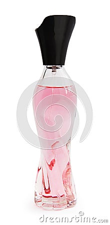 Bottle with rose scented water Stock Photo