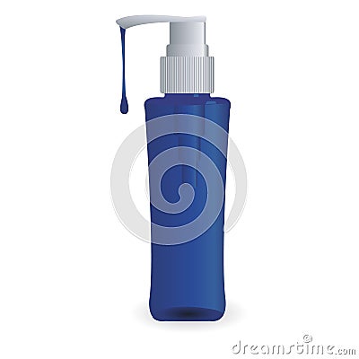 Bottle with shampoo Vector Illustration