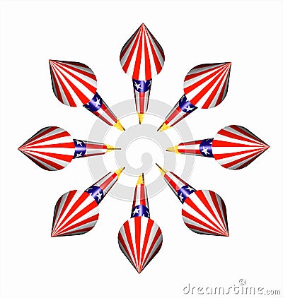 Bottle sky rocket fireworks in flight Cartoon Illustration