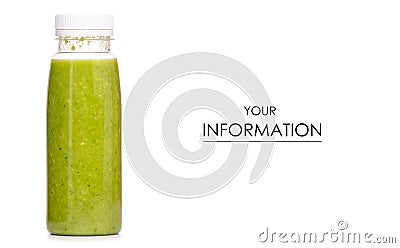 Bottle of smoothies green pattern Stock Photo