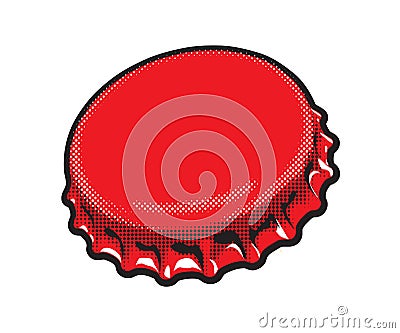 Illustration of a soda bottle top Cartoon Illustration