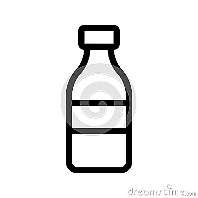 Bottle thin line vector icon Stock Photo