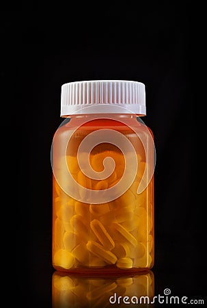 Bottle of Vicodin Stock Photo