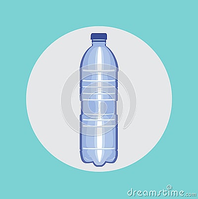 Bottle of water flat vector design icon Vector Illustration