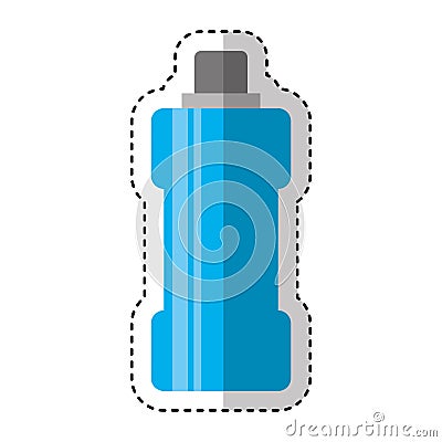 Bottle water gym isolated icon Vector Illustration