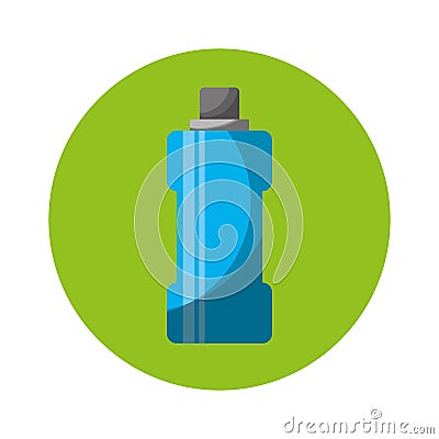 Bottle water gym isolated icon Vector Illustration