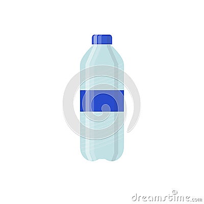 Bottle of Water Icon in Flat Style Isolated on White Background. Vector illustration. Vector Illustration