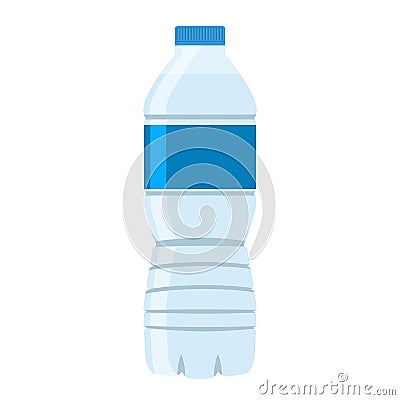 Bottle of water icon. Flat style vector. Vector Illustration