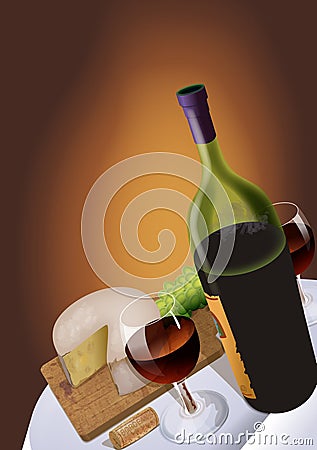 Bottle of Wine Stock Photo
