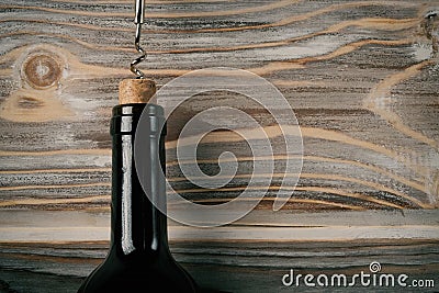 Bottle of wine open up Stock Photo