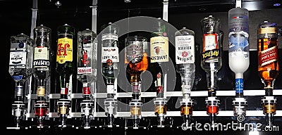 Bottles of booze Editorial Stock Photo