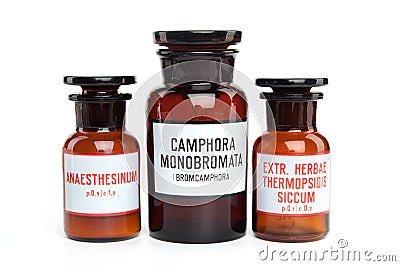 Bottles with medicaments Stock Photo