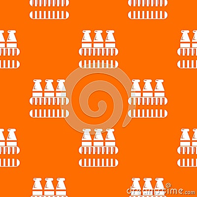 Bottles milk pattern vector orange Vector Illustration