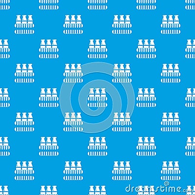 Bottles milk pattern vector seamless blue Vector Illustration