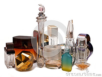 Bottles of perfume Stock Photo