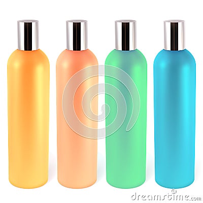 Bottles for shampoos Vector Illustration