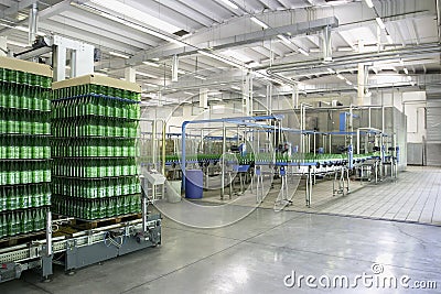 Bottling plant Stock Photo