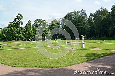 The bottom Dutch garden in Gatchina, Russia Editorial Stock Photo