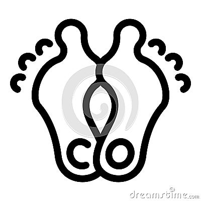 Bottom insoles icon outline vector. Feet pain Stock Photo