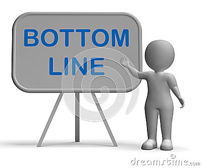 Bottom Line Whiteboard Shows Reduce Costs Grow Income Stock Photo