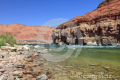 On the bottom of Marble Canyon Stock Photo