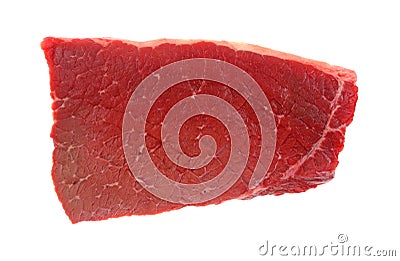 Bottom Round Swiss Steak Overhead View Stock Photo