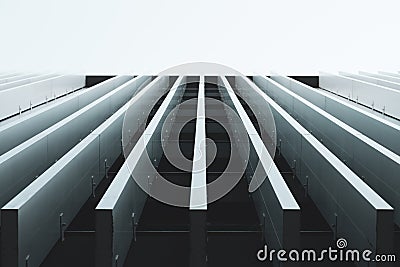 Bottom-Up View Of Building Facade Stock Photo