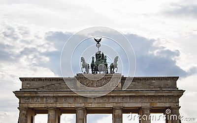 Bottom view of Branderburg gate Stock Photo