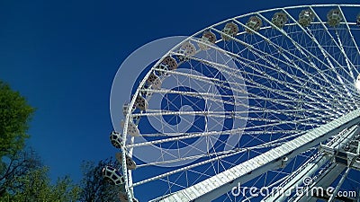 Bottom view of the part of the urban Ferris wheel. Stock Photo