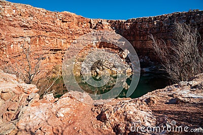 Bottomless Lakes State Park in New Mexico Stock Photo