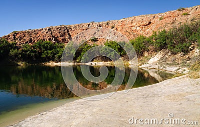 Bottomless Lakes State Park Stock Photo