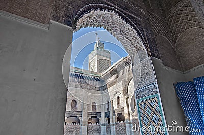 Bou Inania Madrasa at Fez, Morocco Stock Photo