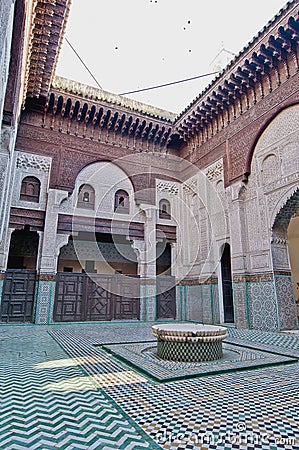 Bou Inania Madrasa at Meknes, Morocco Stock Photo