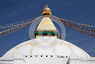 Boudhanath, Boudnath, Boudha Stupa in Kathmandu, Nepal Stock Photo