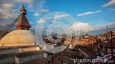 Boudhanath Temple, Kathmandu, Nepal Editorial Stock Photo