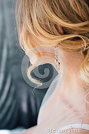 Boudoir bride`s morning Stock Photo