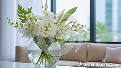 flowers bouguet in a vase Stock Photo