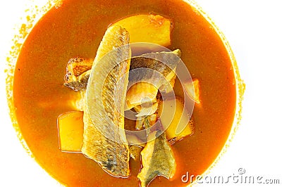 Bouillabaisse,traditional fish soup from Marseille Stock Photo