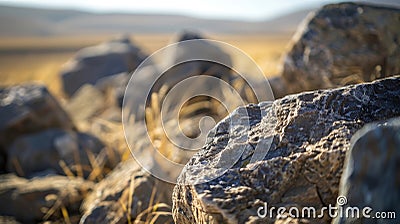The boulder fields seem to go on forever creating a sense of endlessness and isolation Stock Photo