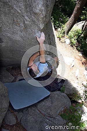 bouldering / climbing / rock Stock Photo