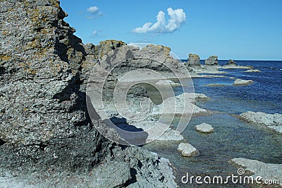 Boulders from seaside, sweden, gotland Stock Photo