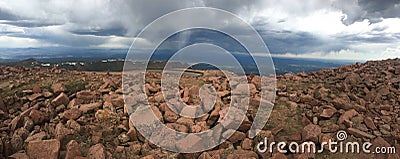Boulders on the top of Pikes Peak Stock Photo