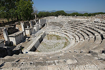 Bouleuterion, Council House in Aphrodisias Ancient City in Aydin, Turkiye Editorial Stock Photo