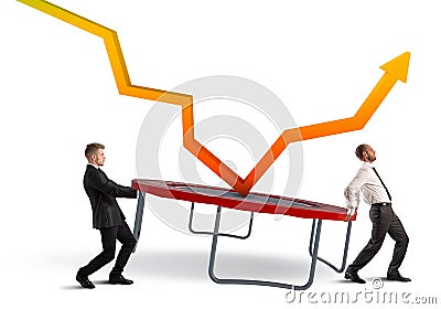 Bounce the crisis Stock Photo