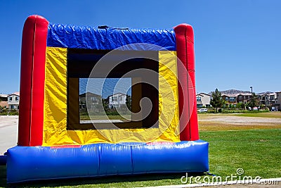 Bounce house or inflatable jump Stock Photo